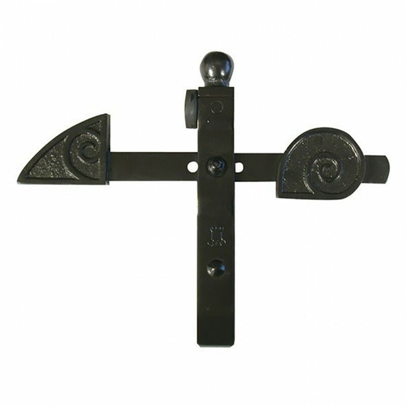 Afbat - Arrêt de portail à bascule à sceller réglable noir