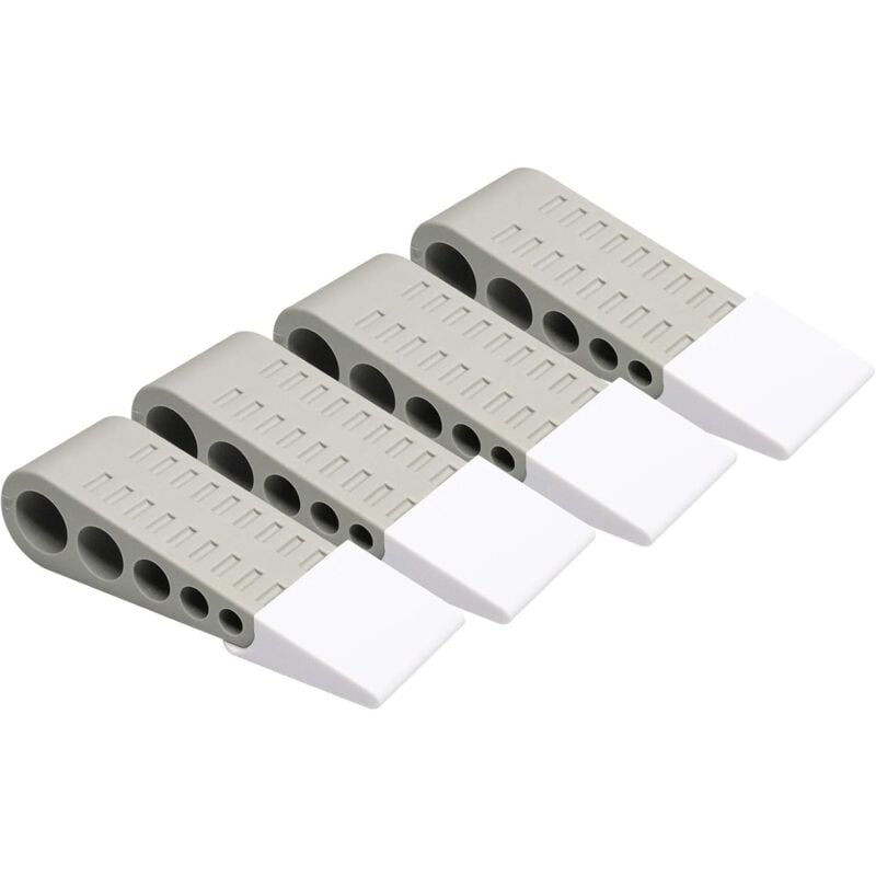 Arrêt de Porte 4 pièces Cale Porte en Caoutchouc Stop Porte au Sol Butée de Bloque Porte sur Carrelage Tapis de Sols