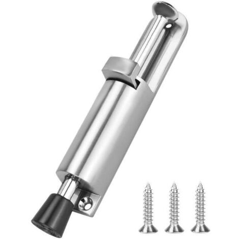 Arrêt de Porte avec Commande au Pied Réglable Bloque Porte Sol Inoxydable Butée de Porte Ressort avec Vis Support de Stop Porte (Argent) (SKU Produit : 93967611  SKU Offre : 1122liu24)