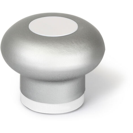 Arrêt de porte | Style décoratif | Protège les murs et les portes contre les impacts | Fabriqué en TPS | Fini aluminium - Blanc | Mesures 44*44*36mm | Système de fixation adhésif / vissé | 1 unité - talla