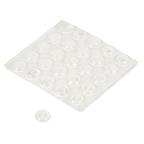 Arrêt de porte  Style fonctionnel  Fabriqué en plastique  Finition verre transparent  Mesures 772mm  Système de fixation  50 unités - talla