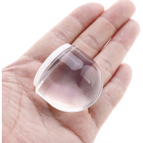 Arrêt de porte transparent autocollant - Modèle acrylique - Protection murale et sol pour porte (1 pièce)