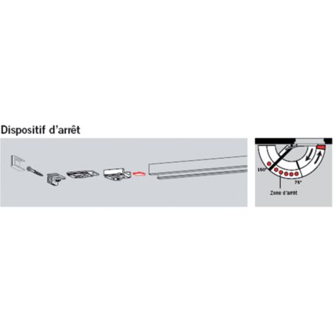Arrêt mécanique GN DORMAKABA pour ferme-porte – Force de fermeture 1154 – Réglable et débrayable – Pour portes jusqu'à 150° – Vestel