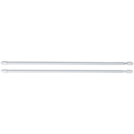 Arrêts de Fin Tringle Extensible Ø6mm - Blanc (Lot 2)