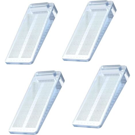 Arrêts de Portes, 4pcs Antidérapante Cale Porte au Sol avec Hauteur Réglable,Ces Cales être Utilisées sur Une Base Genre Carrelage, Béton, Ciment,Tapis, Sols Stratifiésetc, Transparent