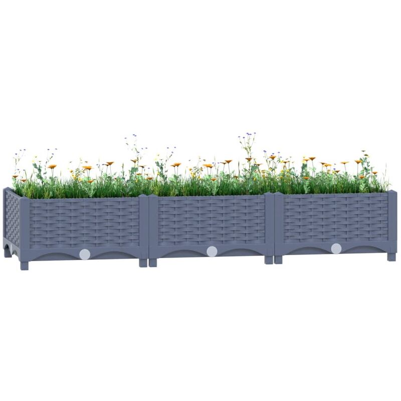 

Arriate 120x40x23 cm polipropileno - Gris