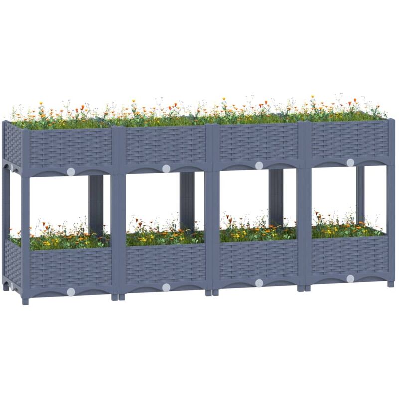 

Arriate 160x40x71 cm polipropileno - Gris