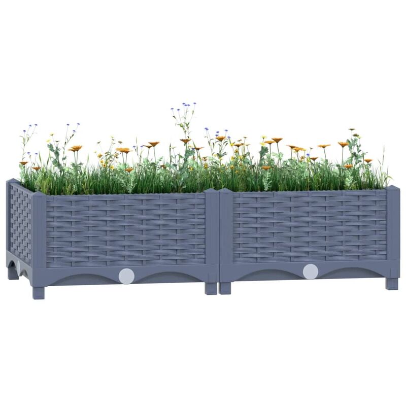 

Arriate 80x40x23 cm polipropileno - Gris