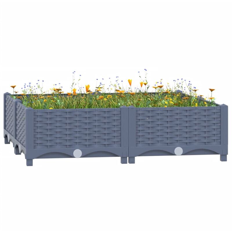 

Arriate 80x80x23 cm polipropileno - Gris