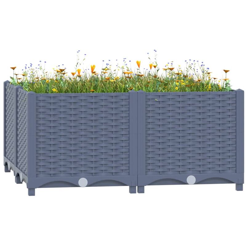 

Arriate 80x80x38 cm polipropileno - Gris