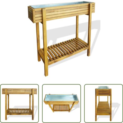Arriate -  Arriate de madera maciza de acacia y zinc