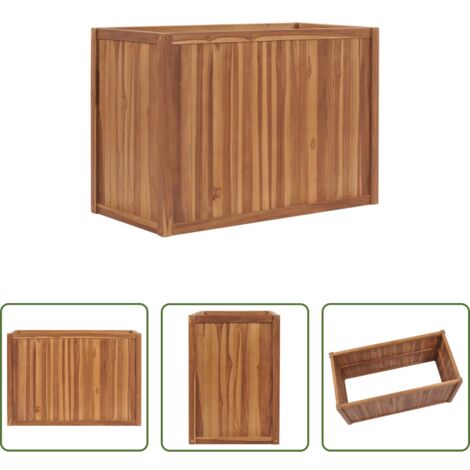 Arriate -  Arriate elevado madera maciza de teca 100x50x70 cm