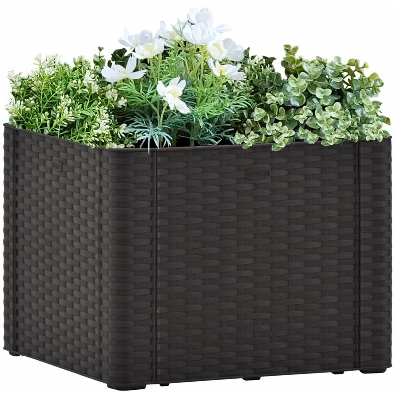

Arriate con sistema de riego automatico antracita 43x43x33 cm