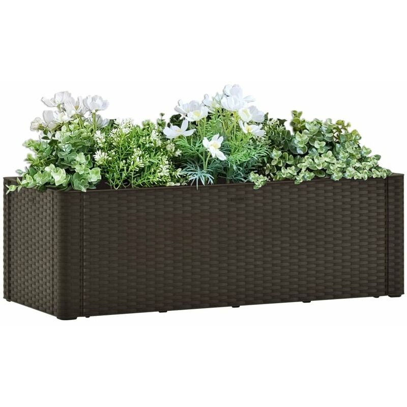 

Arriate con sistema de riego automatico moca 100x43x33 cm