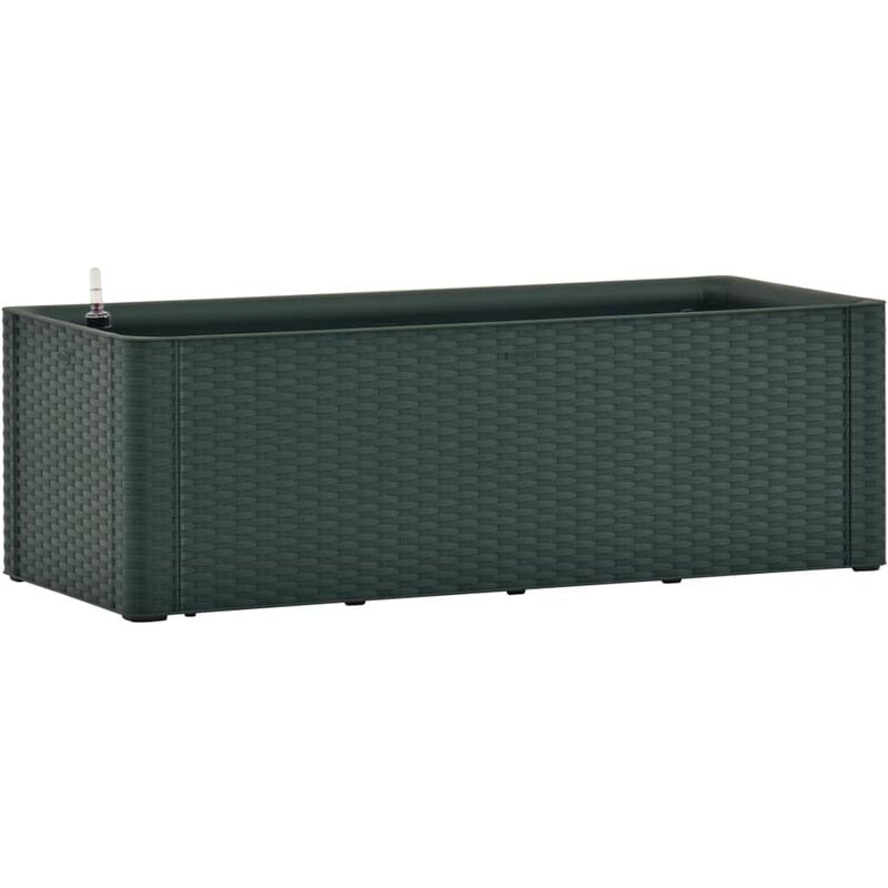 

vidaXL Arriate con sistema de riego automático verde 100x43x33 cm - Verde