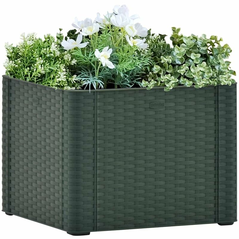 

Arriate con sistema de riego automatico verde 43x43x33 cm