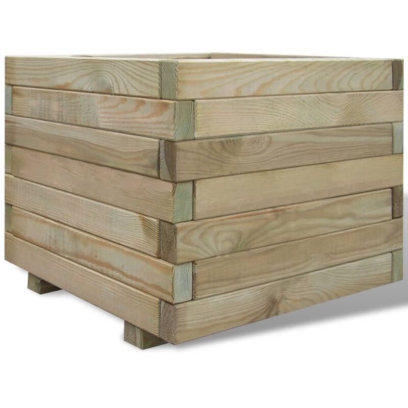 

Arriate cuadrado madera 50x50x40 cm - Verde