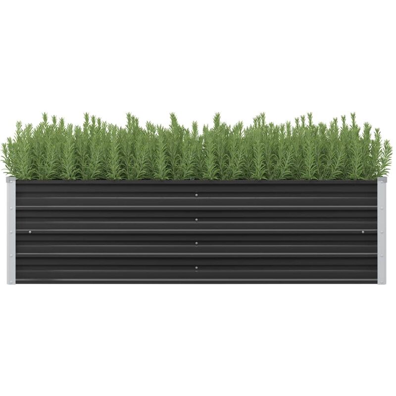 

Arriate de acero galvanizado gris antracita 160x40x45 cm
