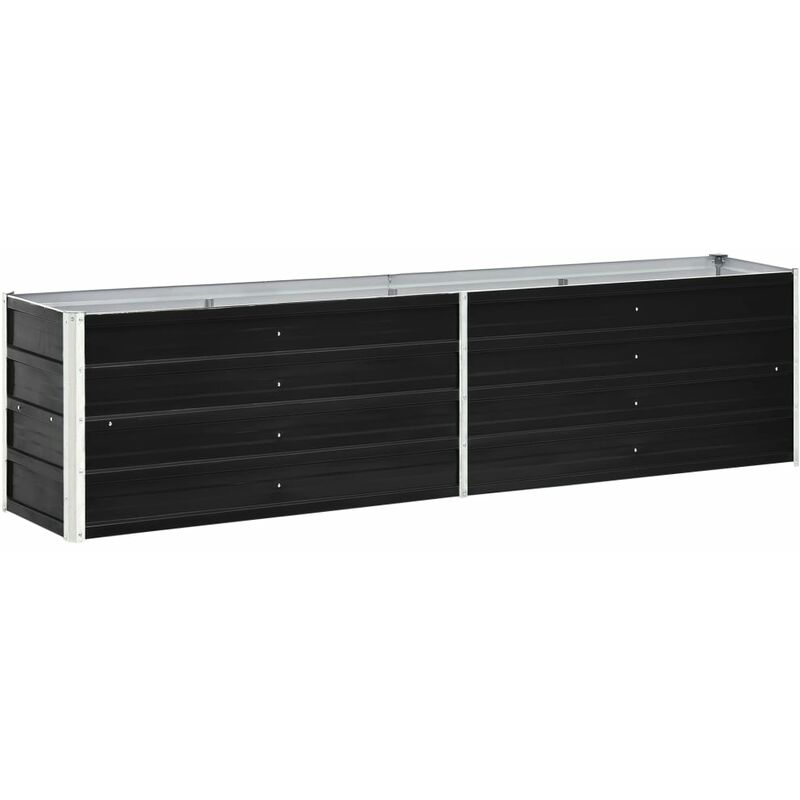 

Arriate de acero galvanizado gris antracita 240x40x45 cm