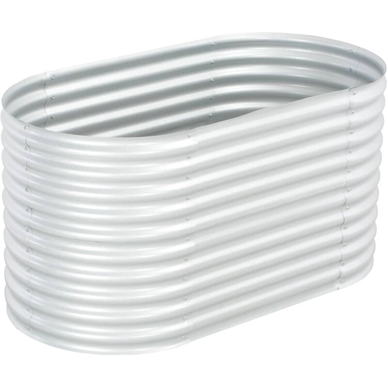

Arriate de acero galvanizado plateado 160x80x81 cm - Plateado