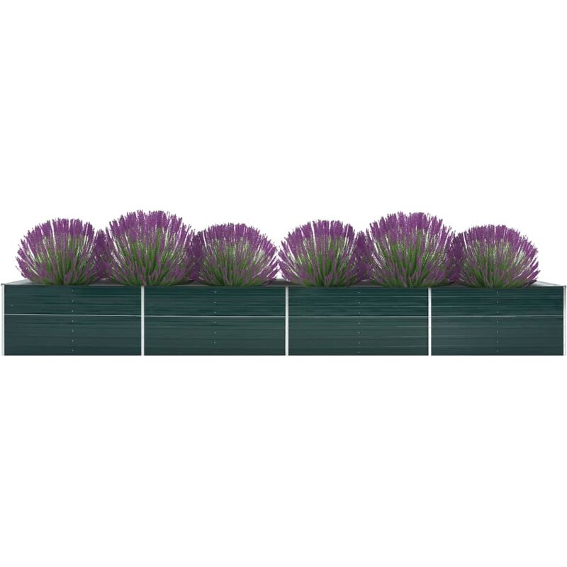 

Arriate de acero galvanizado verde 600x80x45 cm