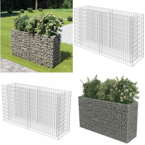 Arriate de gaviones de acero 180x50x100 cm - Gaviones de acero - Bordes para jardín