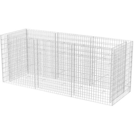 Arriate de gaviones de acero 270x90x100 cm