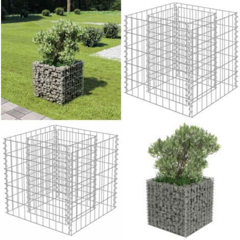 Arriate de gaviones de acero 50x50x50 cm - Gaviones de acero - Gaviones para jardín