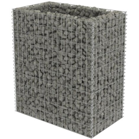vidaXL Arriate de Gaviones Acero Florero Patio Plantas Jardinera Multitalle