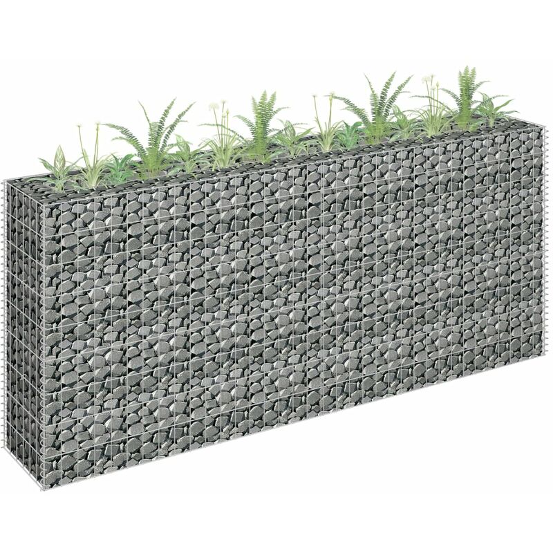 

Arriate de gaviones de acero galvanizado 180x30x90 cm