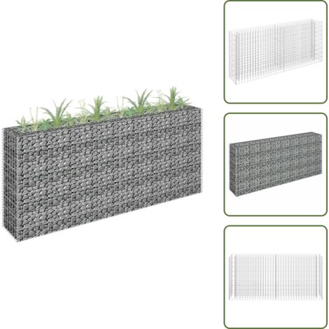 Arriate de gaviones de acero galvanizado 180x30x90 cm