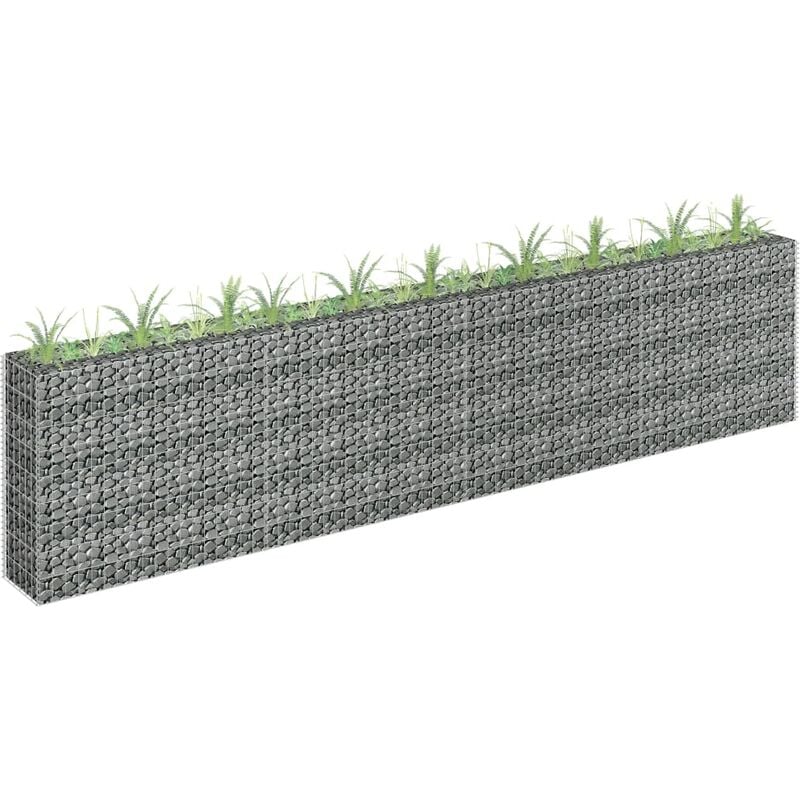 

Arriate de gaviones de acero galvanizado 360x30x90 cm - Plateado