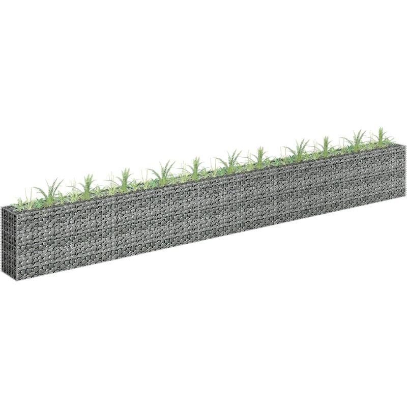 

Youthup - Arriate de gaviones de acero galvanizado 450x30x60 cm - Plateado