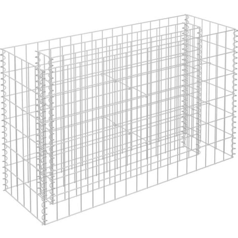 Arriate de gaviones de acero galvanizado 90x30x60 cm
