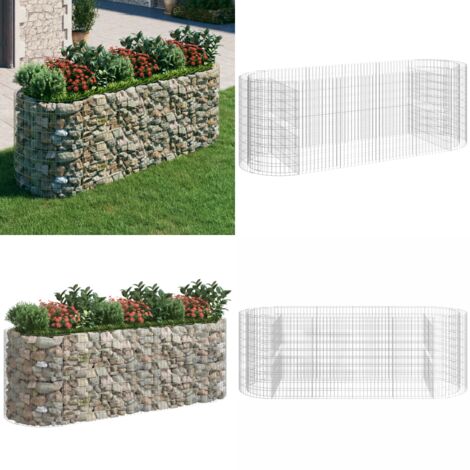 Arriate de gaviones de hierro galvanizado 300x100x100 cm - Jardín - Patio