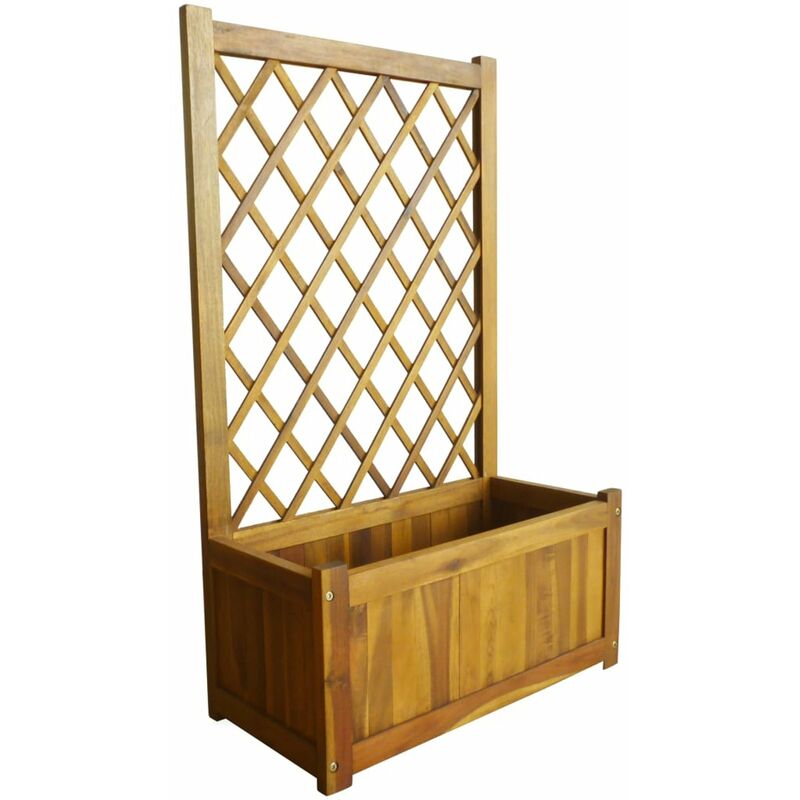 

Arriate de jardin con enrejado madera de acacia