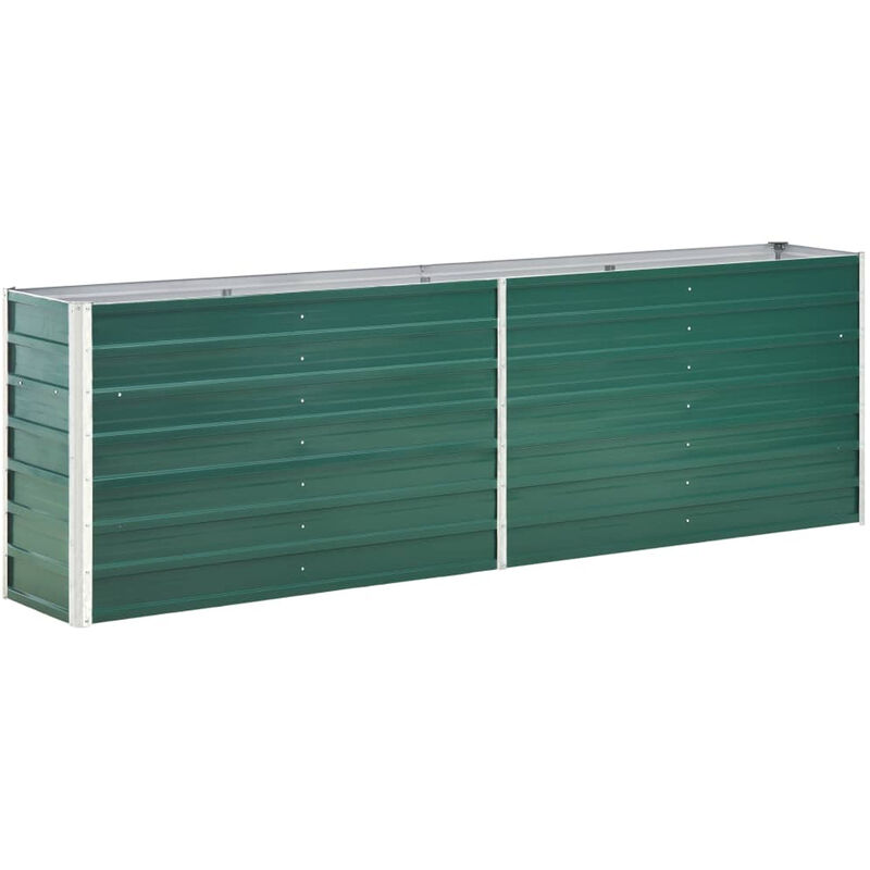 

Arriate de jardin de acero galvanizado verde 240x40x77 cm