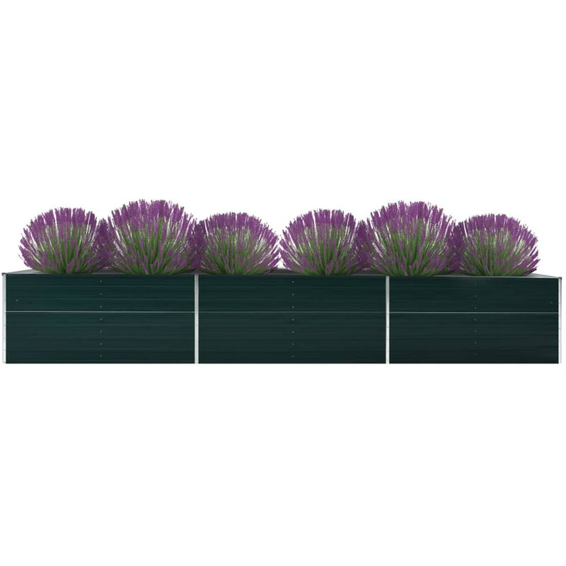 

Asupermall - Arriate de jardin de acero galvanizado verde 480x80x45 cm