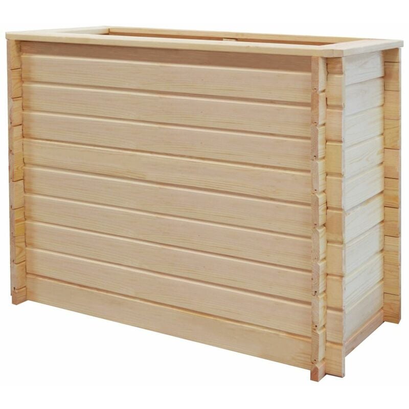 

Arriate de jardin de madera de pino 19 mm 100x50x80 cm