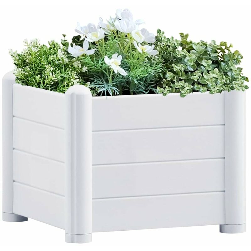 

Arriate de jardin PP blanco 43x43x35 cm