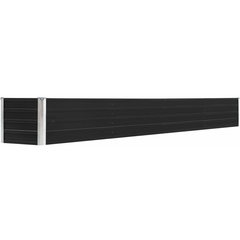 

Arriate de jardín de acero galvanizado antracita 320x40x45 cm - Antracita