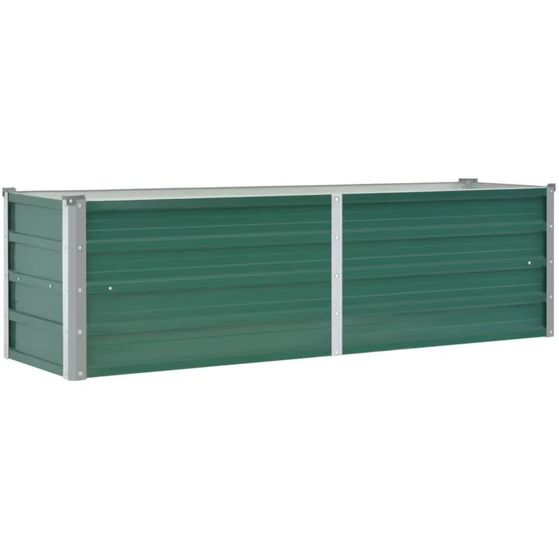 

Arriate de jardín de acero galvanizado verde 160x40x45 cm - Verde
