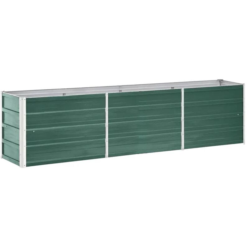 

Arriate de jardín de acero galvanizado verde 240x40x45 cm - Verde