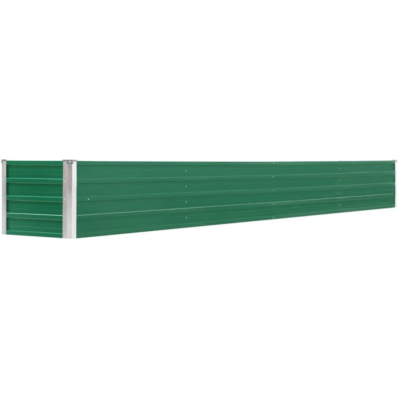 

Arriate de jardín de acero galvanizado verde 320x40x45 cm - Verde