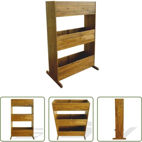 Arriate de madera -  Arriate de 3 niveles madera de acacia maciza