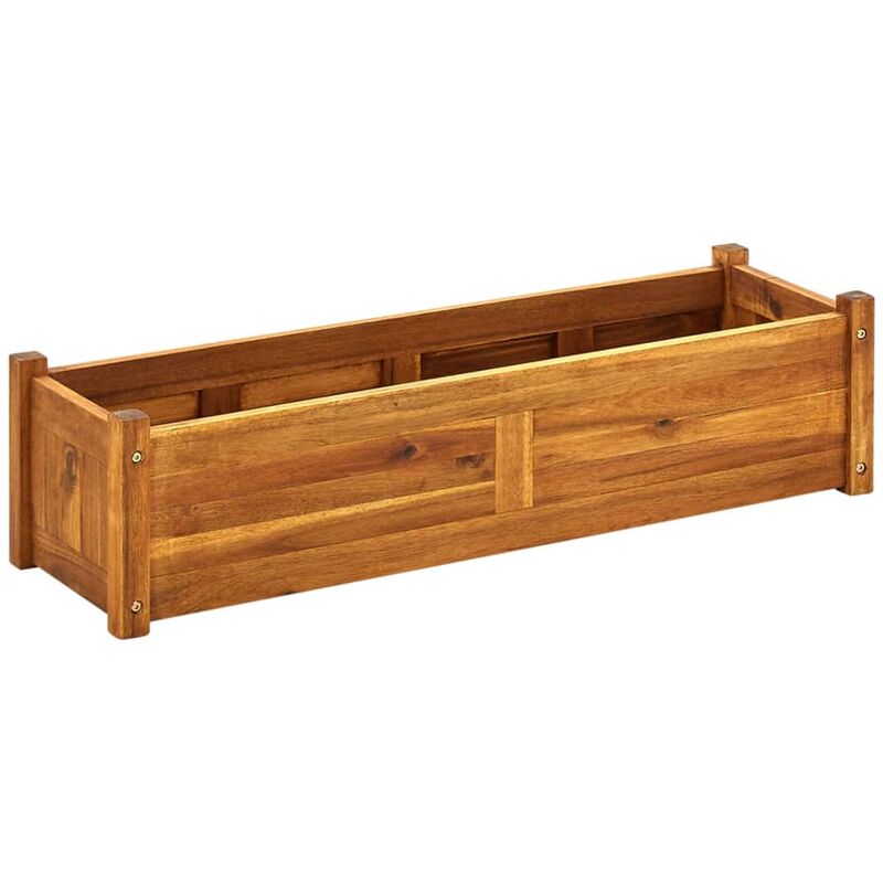 

Arriate de madera de acacia 100x30x25 cm