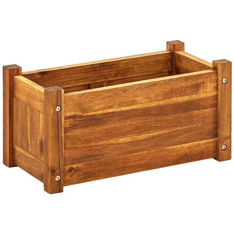 

Arriate de madera de acacia 50x25x25 cm - Marrón