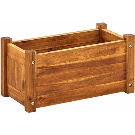 vidaXL Jardinera de Madera de Acacia Marrón Rectangular Macetero Varias Medidas