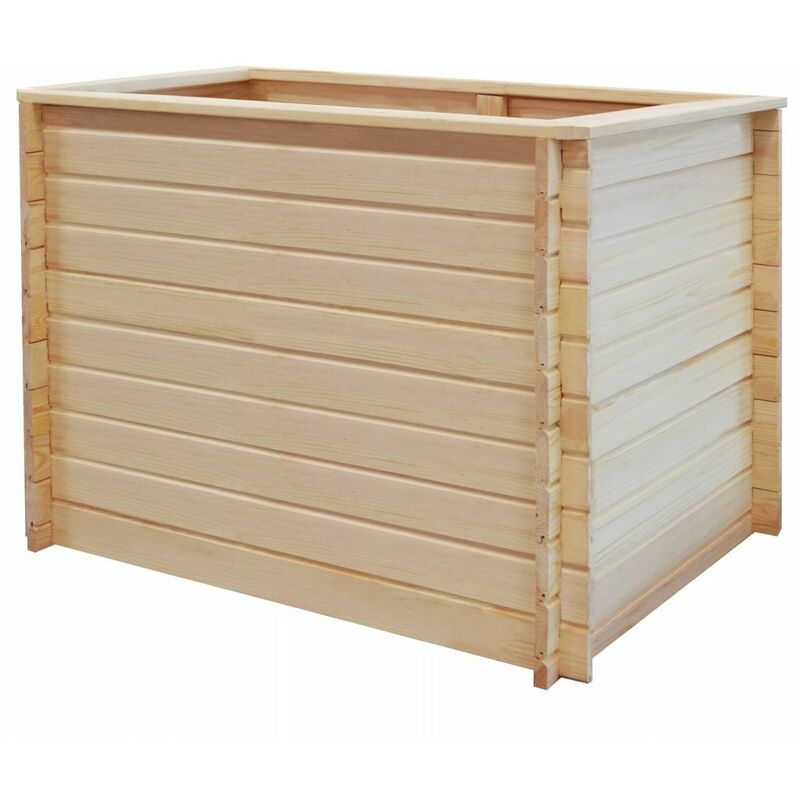 

Happyshopping - Arriate de madera de pino 19 mm 100x100x80 cm