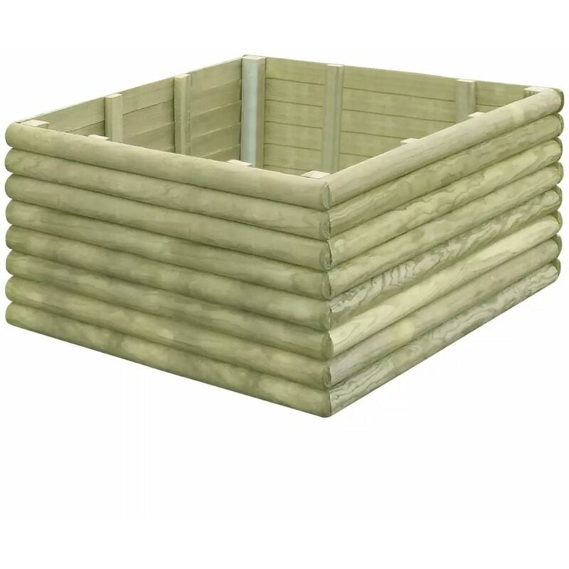 

Arriate de madera de pino impregnada 106x106x48 cm